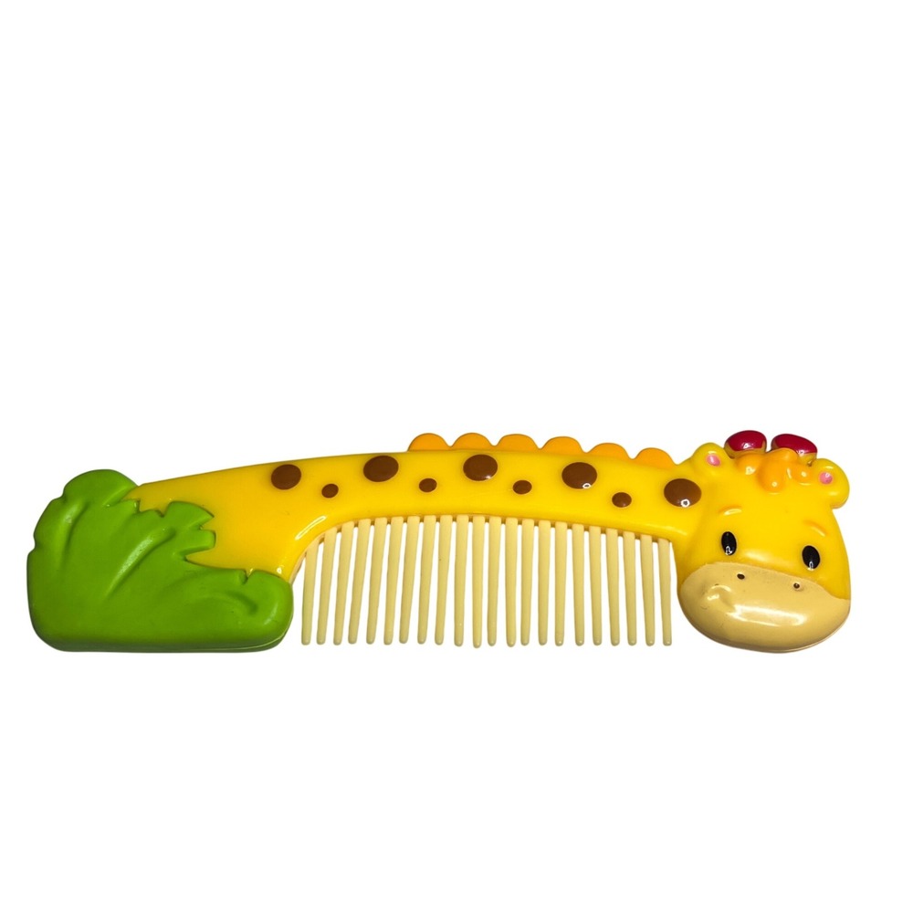 Giraffe Kids Hair Comb Yellow Green Cute Cartoon‎ Animal Brush Stocking Stuffer